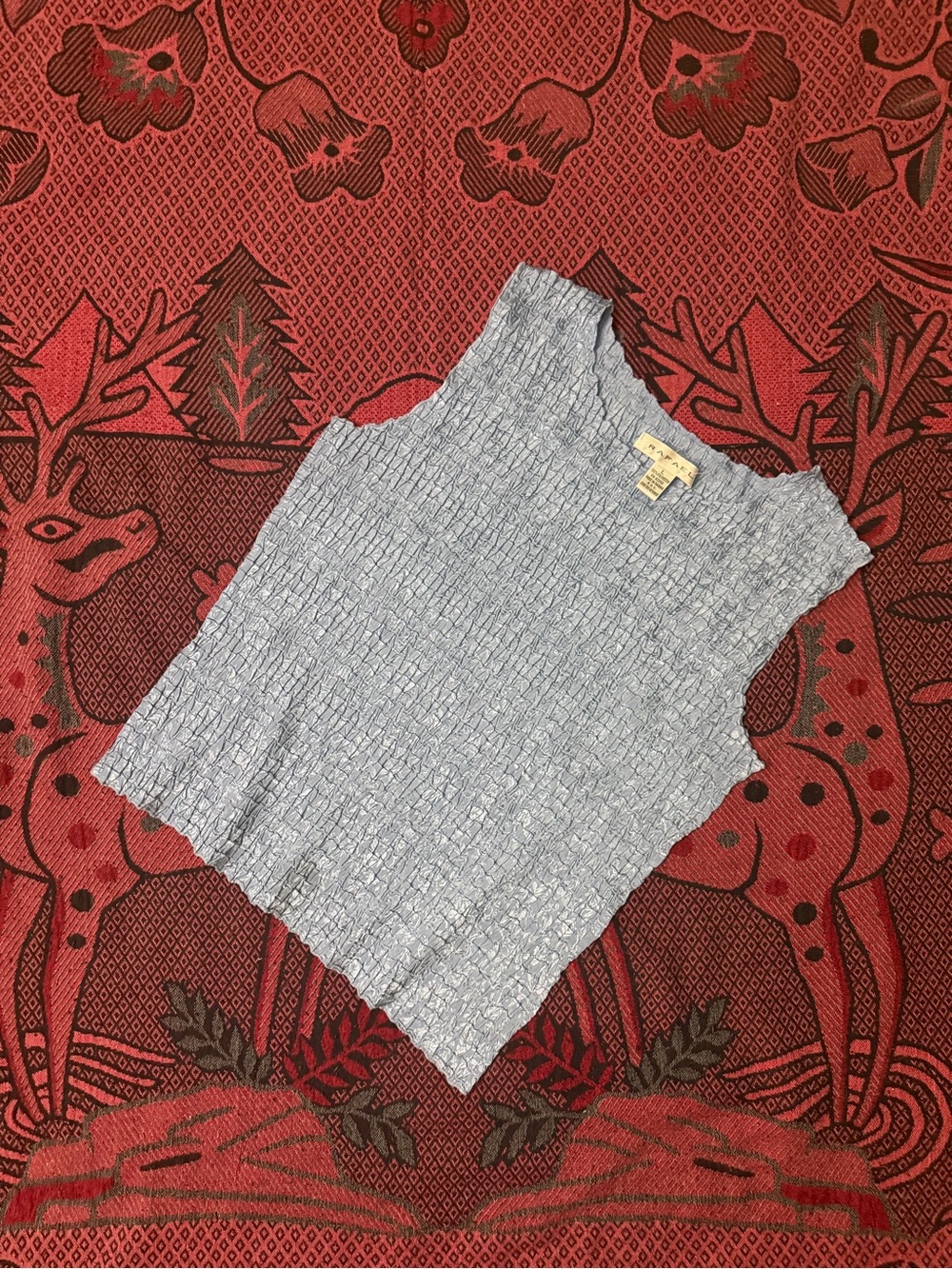 RAFAEL Light Gray Ribbed Sleeveless Tank